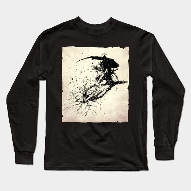 Death Dealing Jolt Long Sleeve T-Shirt by Hellustrations